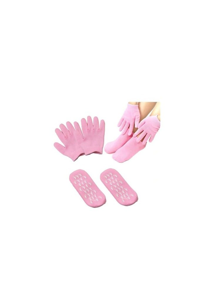 Generic Silicon Gel Gloves And Socks Set Multicolour - Image 1