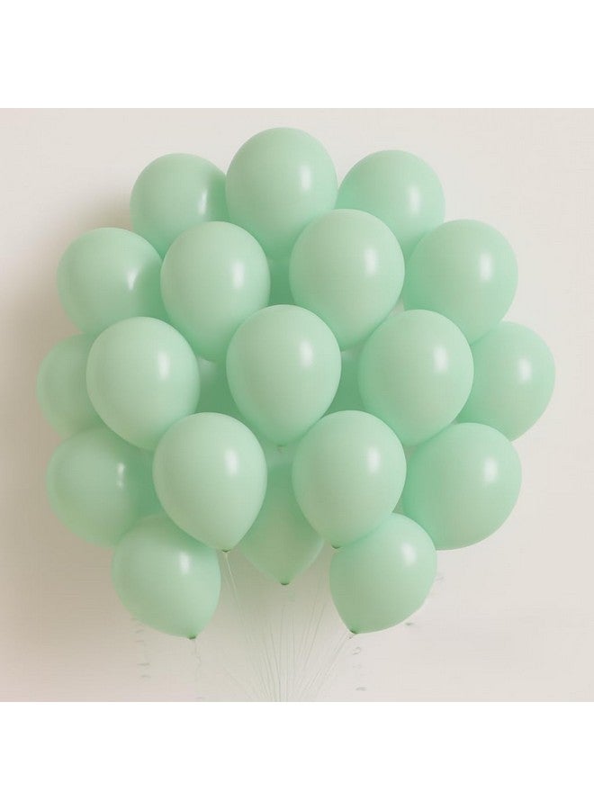 Flyloons Green Pastel Balloons Pack of 50 for birthday decoration items also suitable Baby Shower, Anniversary, Wedding, Celebration, Party - Image 1