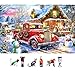 Blueforest 500 Piece Puzzles for Adults Christmas Winter Wonderland Village Cabin Scene with Vintage Truck Snowman Cozy Cabin at Country Night Festive Jigsaw Puzzle Holiday Lights Festive Gifts for Family - Image 2