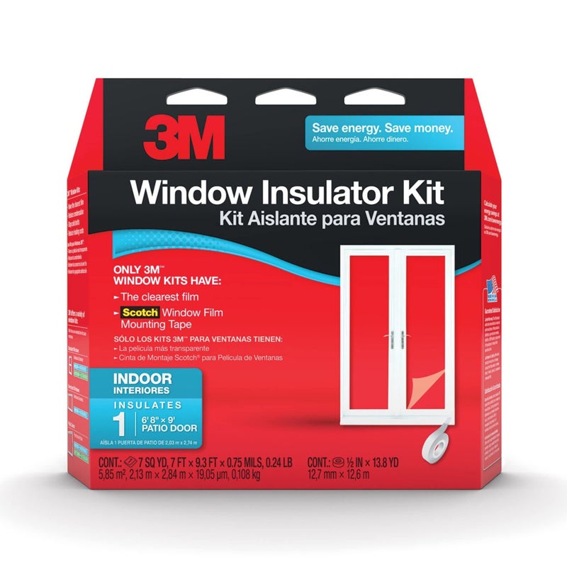 3M Indoor Patio Door Insulation, Insulator Kit for 6'-8" x 9' ft Patio Door, Keeps Cold Air Out and Warm Air In, Includes Heat Shrink Window Film and Scotch Window Film Mounting Tape (2144W-6) - Image 4