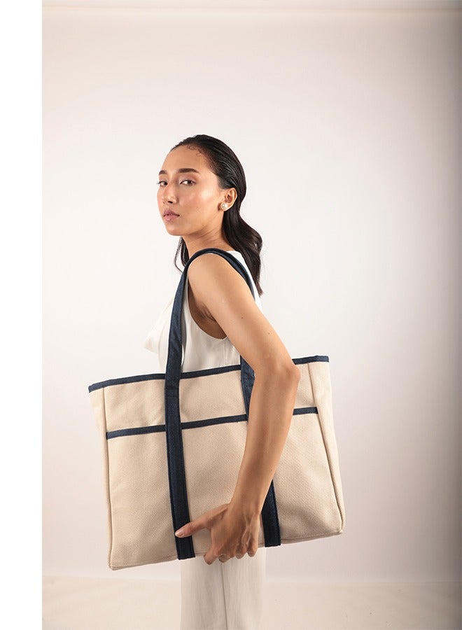 earthbags Brooklyn Tote Bag Denim - Image 4