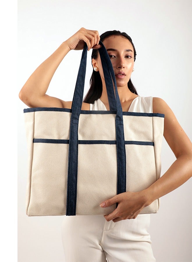 earthbags Brooklyn Tote Bag Denim - Image 2