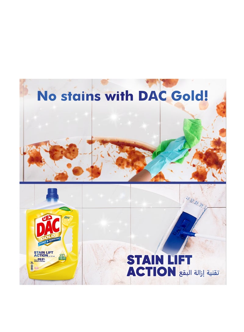 Dac Gold Multi-Purpose Disinfectant And Liquid Cleaner Citrus 3L+1L  - Image 3