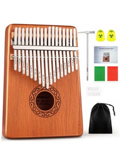 Rubik Kalimba Thumb Piano Beginner Set 17-Key Wooden Thumb Piano Instrument Mahogany Wood Finger Piano with Engraved Notes, Tuning Hammer, Carrying Bag  - Image 1