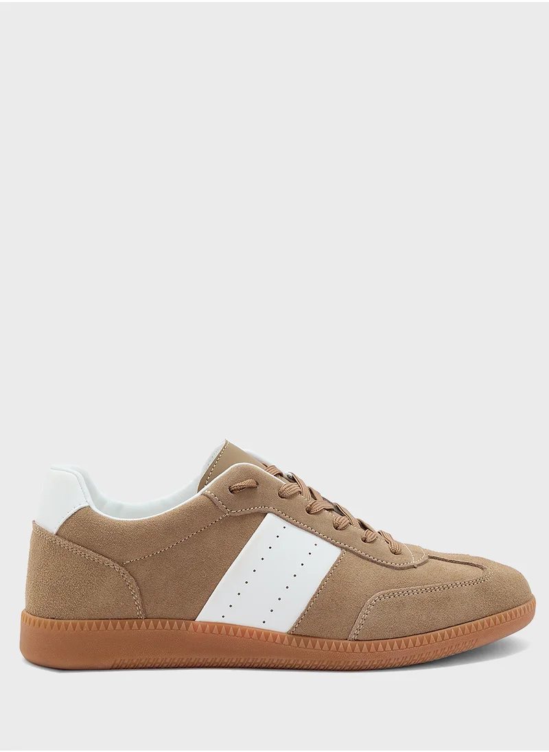 Robert Wood Genuine Suede Leather Retro Sneakers