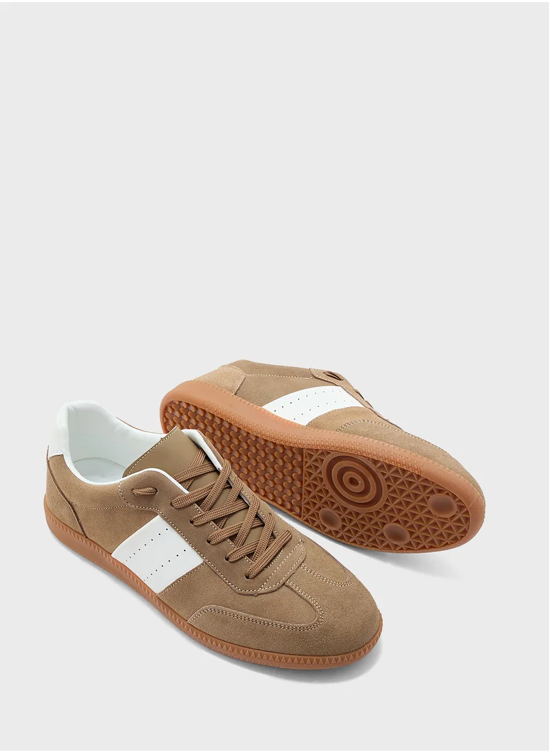 Robert Wood Genuine Suede Leather Retro Sneakers