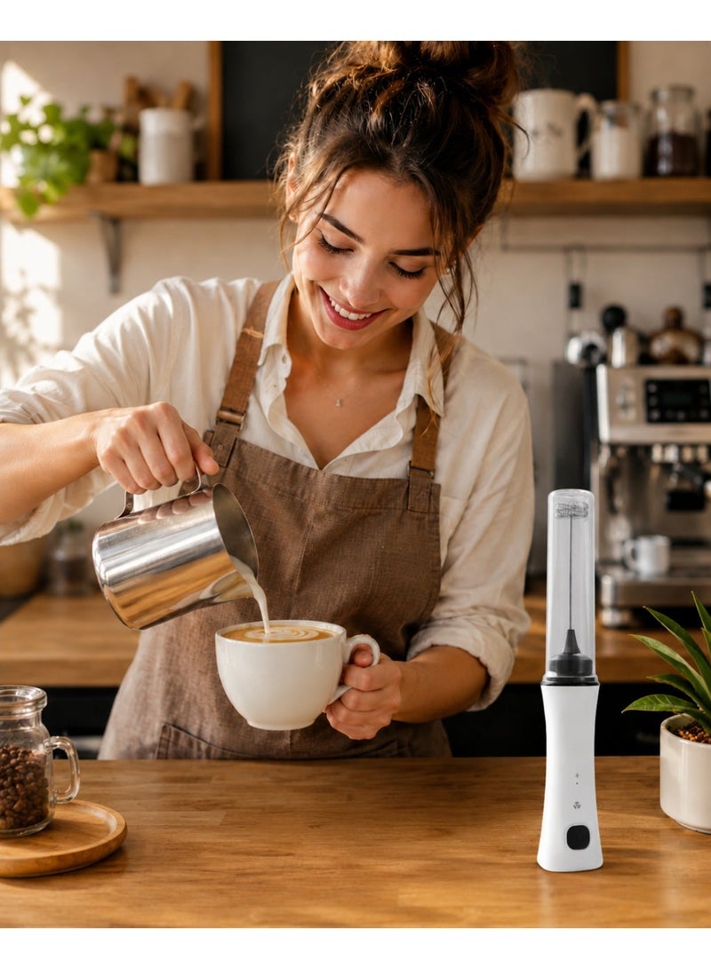 Kingone Rechargeable Milk Frother for Coffee, Electric Handheld Frother Wand with Dual Whisk, Fast Recharge, Powerful Motor, Handheld Mixer Electric, Compatible with Coffee Grinder and Coffee Maker - Image 3