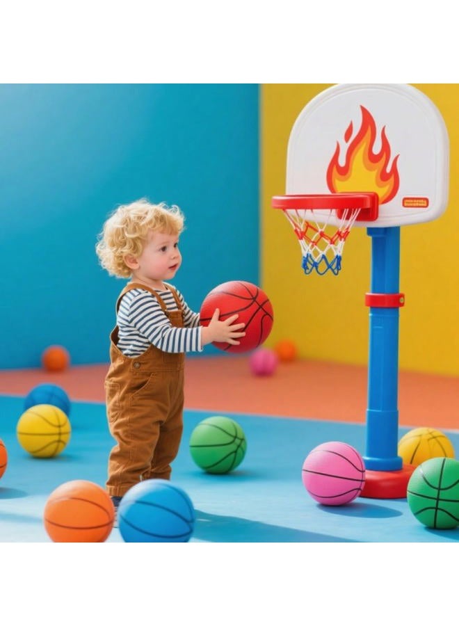 INTOWIND Mini Basketballs 3 Pack - 7inch Small Basketball Size 3 Set with Pump Needle - Ideal for Mini Hoop, Outdoor & Indoor Play, Pool Parties - Kids Basketball Party Favors - Image 5