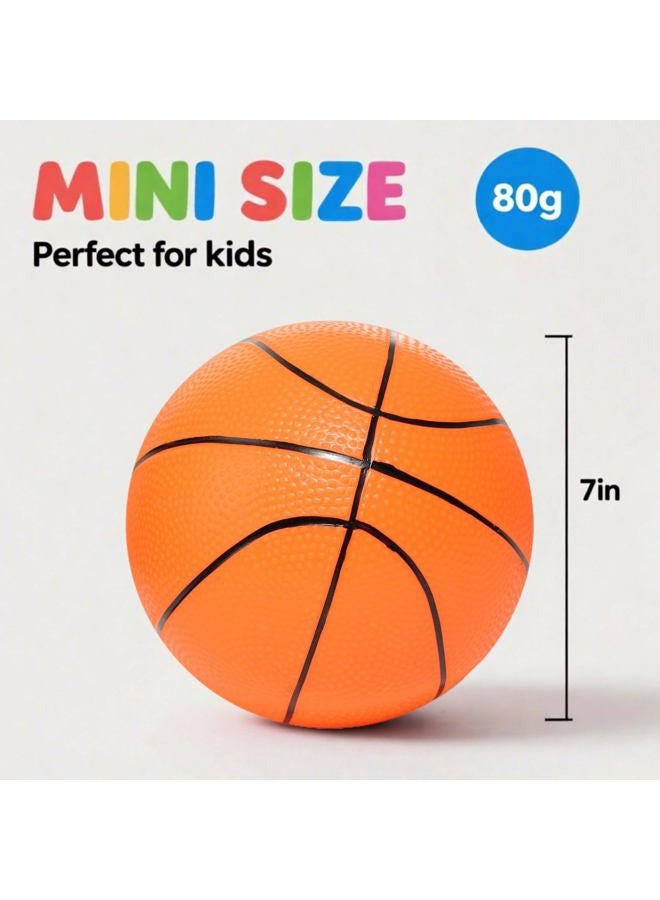 INTOWIND Mini Basketballs 3 Pack - 7inch Small Basketball Size 3 Set with Pump Needle - Ideal for Mini Hoop, Outdoor & Indoor Play, Pool Parties - Kids Basketball Party Favors - Image 4