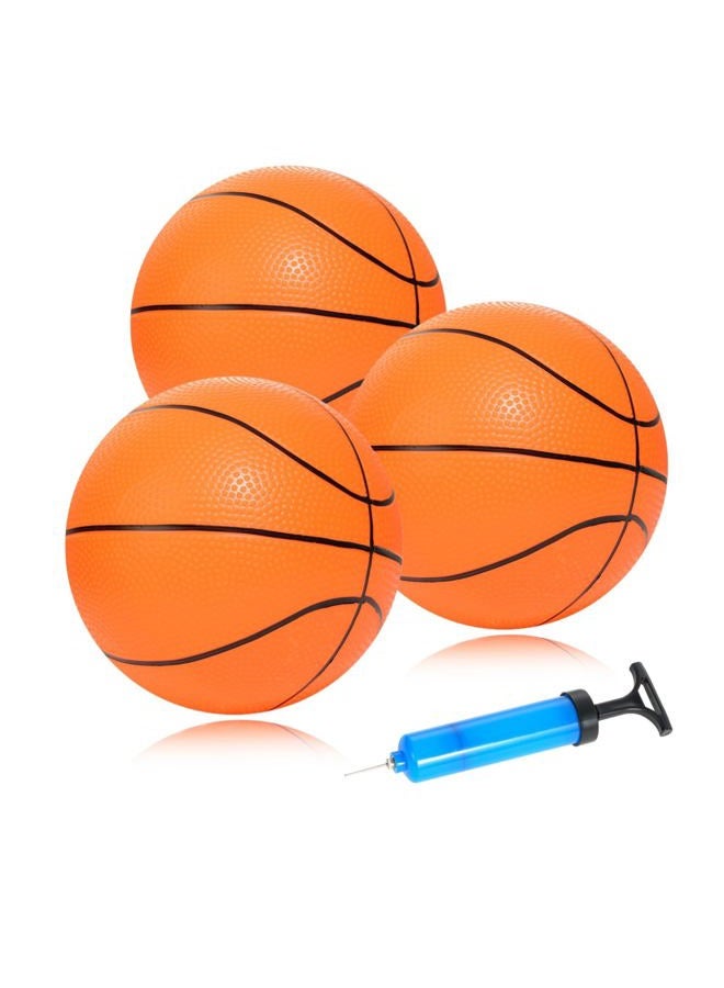 INTOWIND Mini Basketballs 3 Pack - 7inch Small Basketball Size 3 Set with Pump Needle - Ideal for Mini Hoop, Outdoor & Indoor Play, Pool Parties - Kids Basketball Party Favors - Image 1