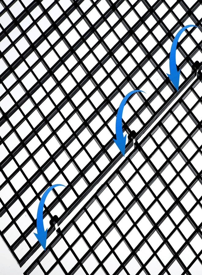 Skrfren قطعتان من فواصل أحواض السمك، صينية فاصلة بلاستيكية على شكل شبكة بيض بلاستيكية، لوحة عزل، قاع فاصل، صينية فلتر سوداء (30 × 15 سم) - Image 5