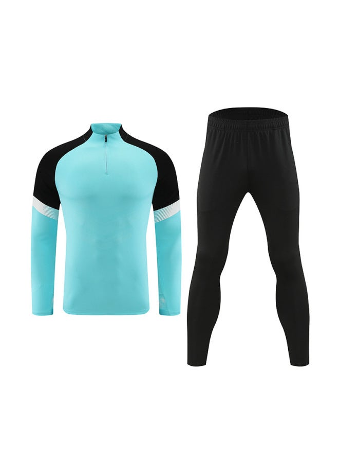 Half Zipper Long-sleeved Football Training Clothes Suit Children's Autumn And Winter Football Clothes Adult Outdoor Running Sports Casual Clothes
