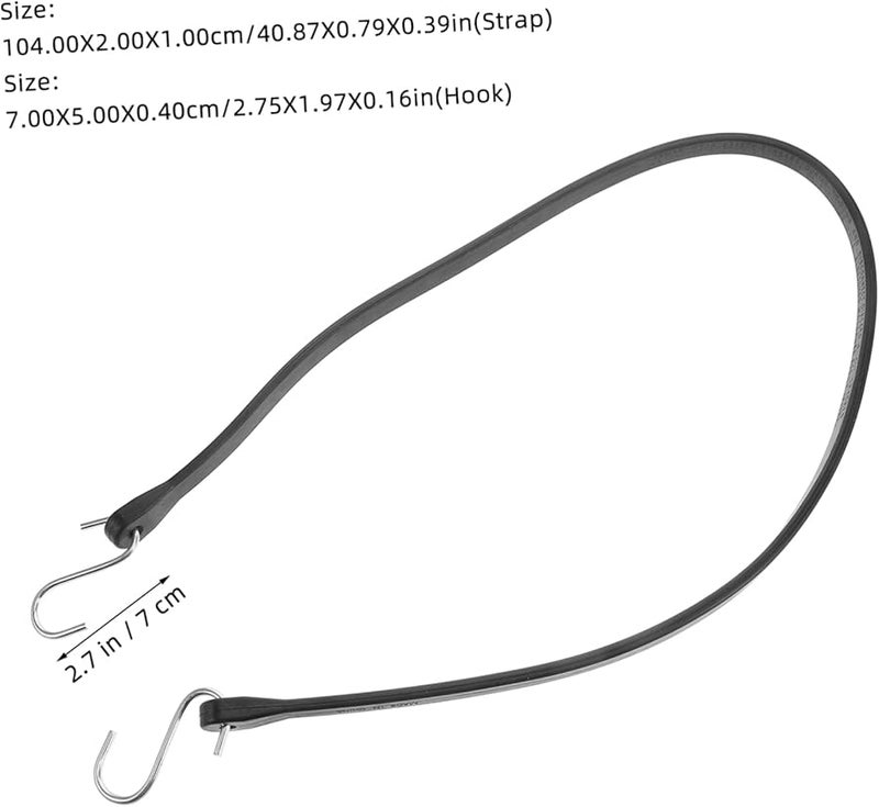 أشرطة قماش القطران المطاطية الثقيلة مع خطاطيف حبل بنجي مرن لتأمين شحنات الشاحنات والمقطورات - Image 3