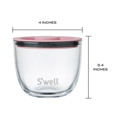 S'well 12oz Glass Prep Bowl Set of 4 For Easy Meal Prep, S'well Signatures, Made From Durable Tempered Glass, Nests Inside 21.5oz - Image 3