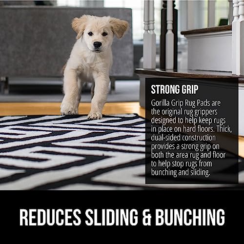 GORILLA GRIP Strong Rug Pad Gripper, US Designed, Grips Keep Area Rugs Safe and in Place, Thick, Slip and Skid Resistant Pads for Hard Floors, Under Carpet Mat Cushion and Hardwood Protection 2x3 FT - Image 3