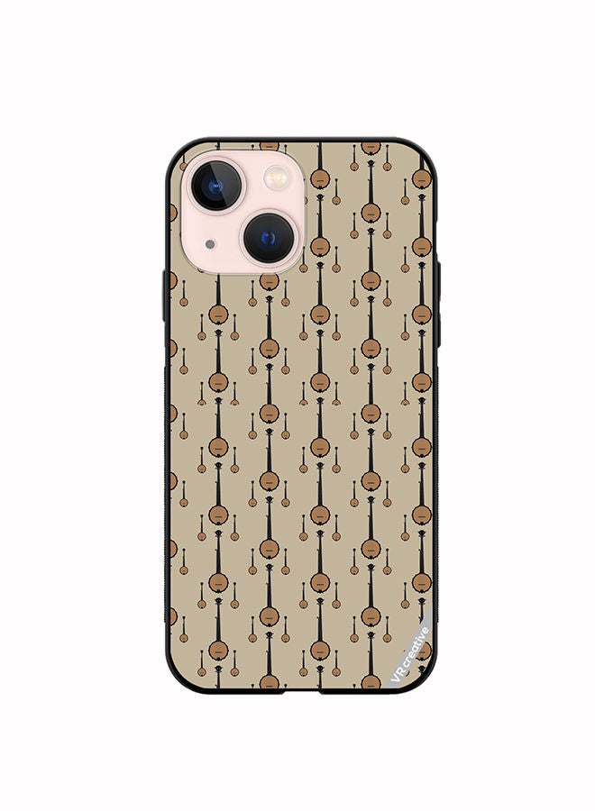 VR CREATIVE Protective Case Cover For Apple iPhone 14 Banjo Musical Design Multicolour - Image 1