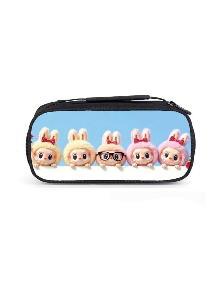 LABUBU LABUBU pencil case, high-value, large-capacity primary school student cartoon pencil case, stationery bag - Image 1