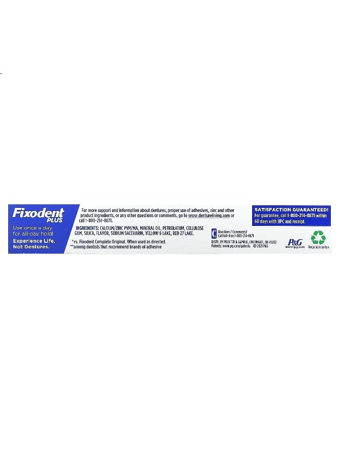 Fixodent, Plus, Dental Adhesive Cream, Scope, 2 oz (57 g) (Packaging may vary) - Image 3