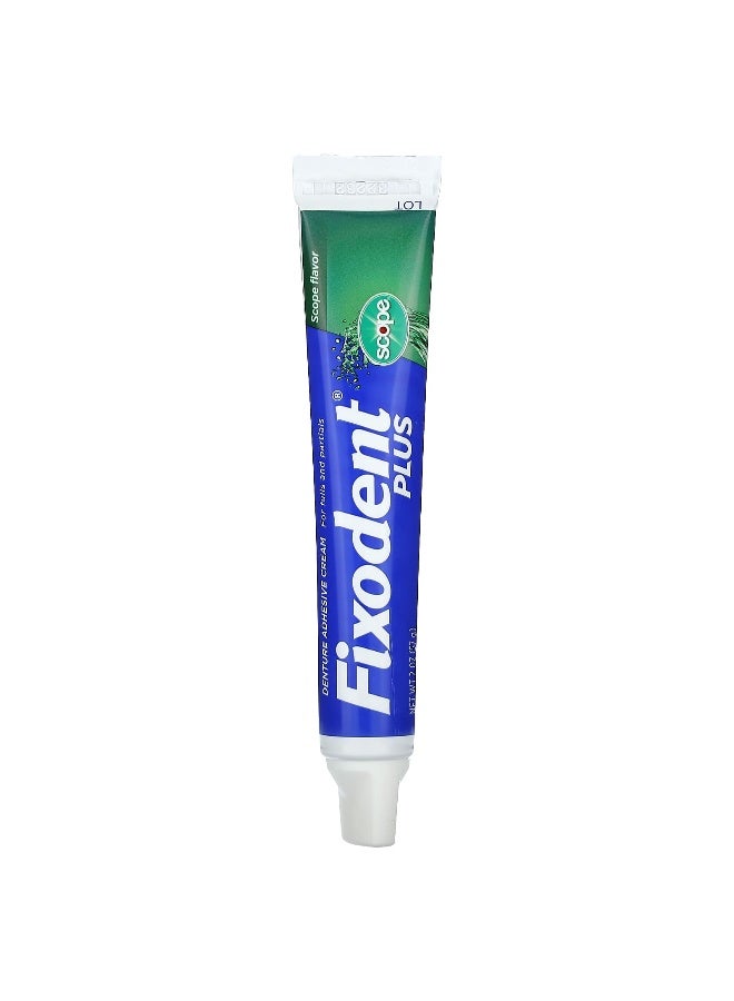 Fixodent, Plus, Dental Adhesive Cream, Scope, 2 oz (57 g) (Packaging may vary) - Image 1