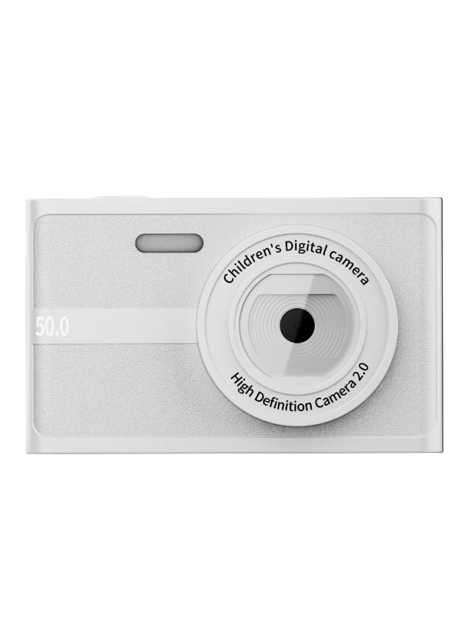 Generic 50 Million Ccd Digital Camera Student Children Selfie Video Recorder Portable Card Camera-Body Color:Silver White  - Image 1