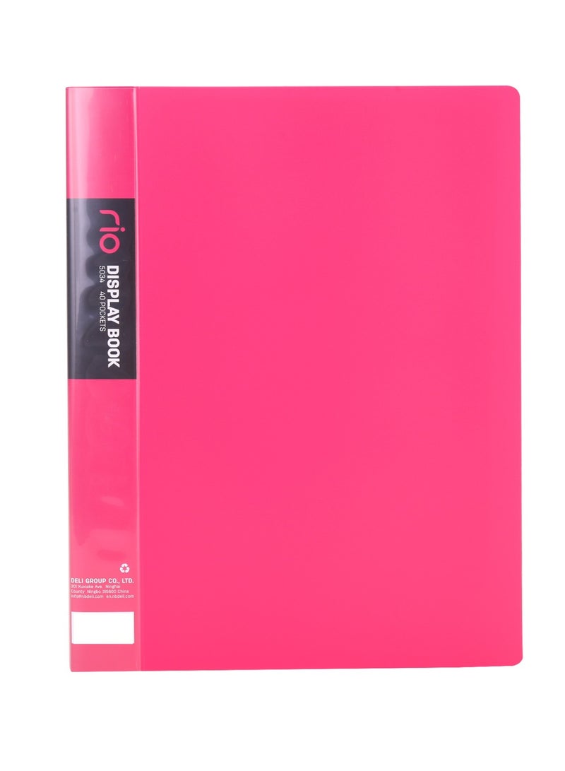 Deli 1-Piece Rio Display Book With 40 Pockets Assorted Colours - Image 1