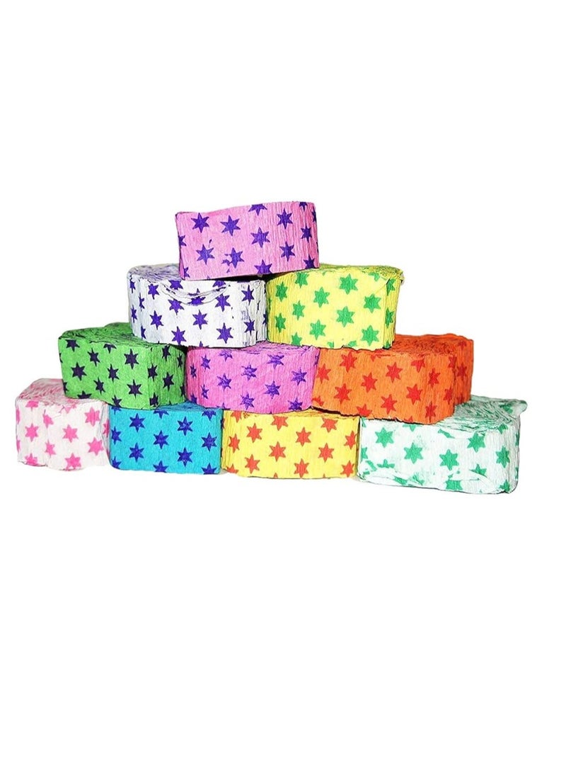 Terabyte CREPE STREAMER (PACK OF 3) 2INCH X 60FT ASSORTED COLORS - Image 1