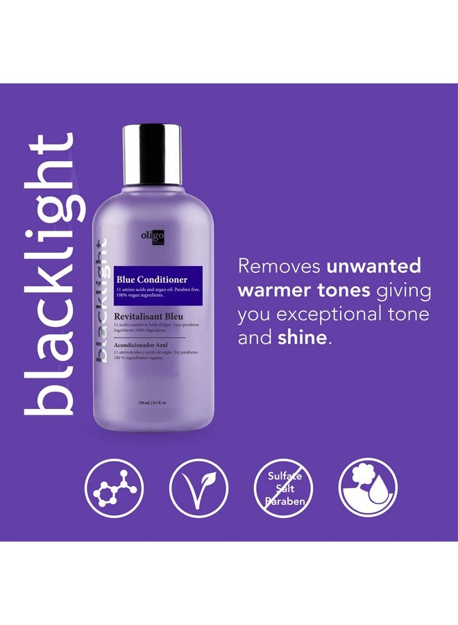 Oligo Professionnel OLIGO PROFESSIONNEL - Blacklight Blue Conditioner - Anti Brassiness Hair Color - Sulfate-Free - Removes Brassy Tones - Repairs Damage Surface- 11 Amino Acids and Moisturizing Formula - 8.5oz - Image 2