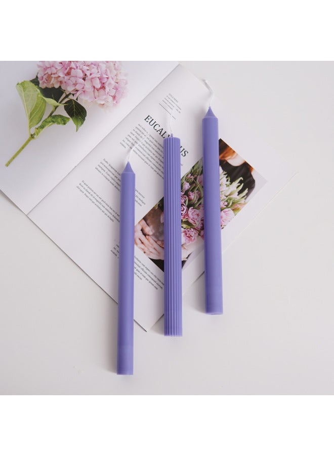 YIHAI Church Top 2.2cm Diameter Spire Slender Rod Wax Vertical Stripes Fine Tooth Rod Wax Diy Aromatherapy Candle Plastic Mold - Image 2