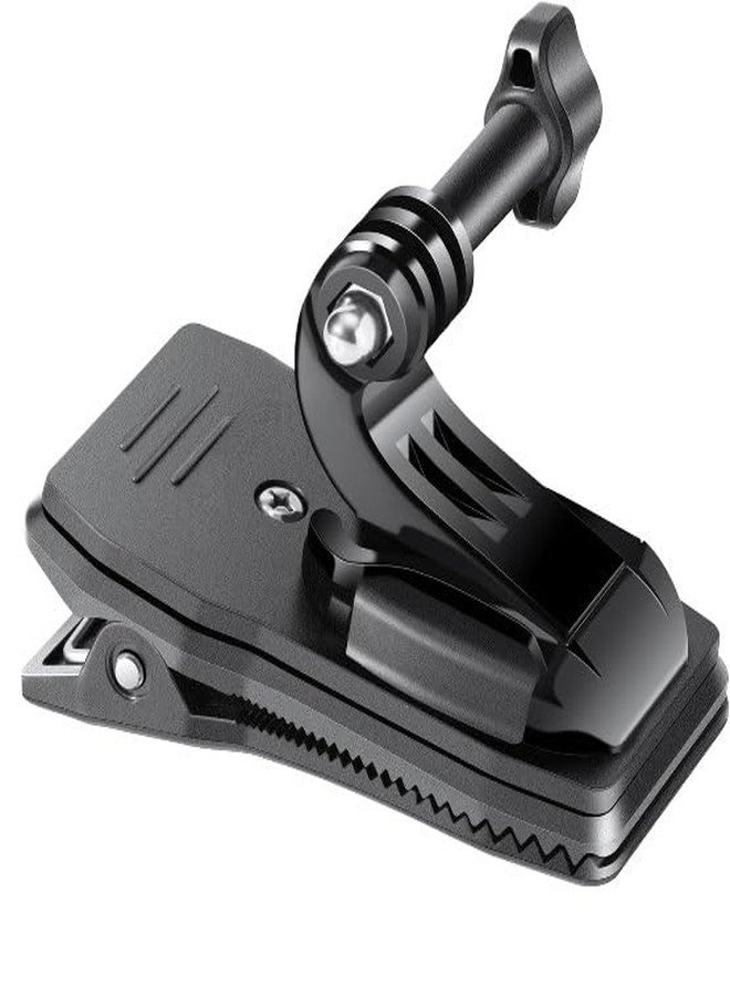 SHOPEE 360° Rotation Backpack Strap Quick Clip Mount for Hero 13/12/11/10/9/8/7/6/5/4 Black, Osmo Action 5 Pro/4/3 and Other Action Camera - Image 1