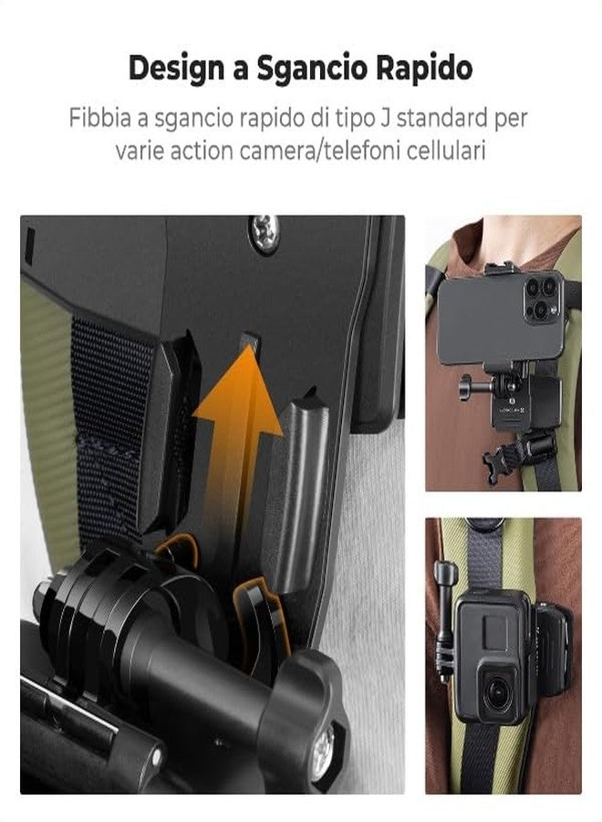 SHOPEE 360° Rotation Backpack Strap Quick Clip Mount for Hero 13/12/11/10/9/8/7/6/5/4 Black, Osmo Action 5 Pro/4/3 and Other Action Camera - Image 4