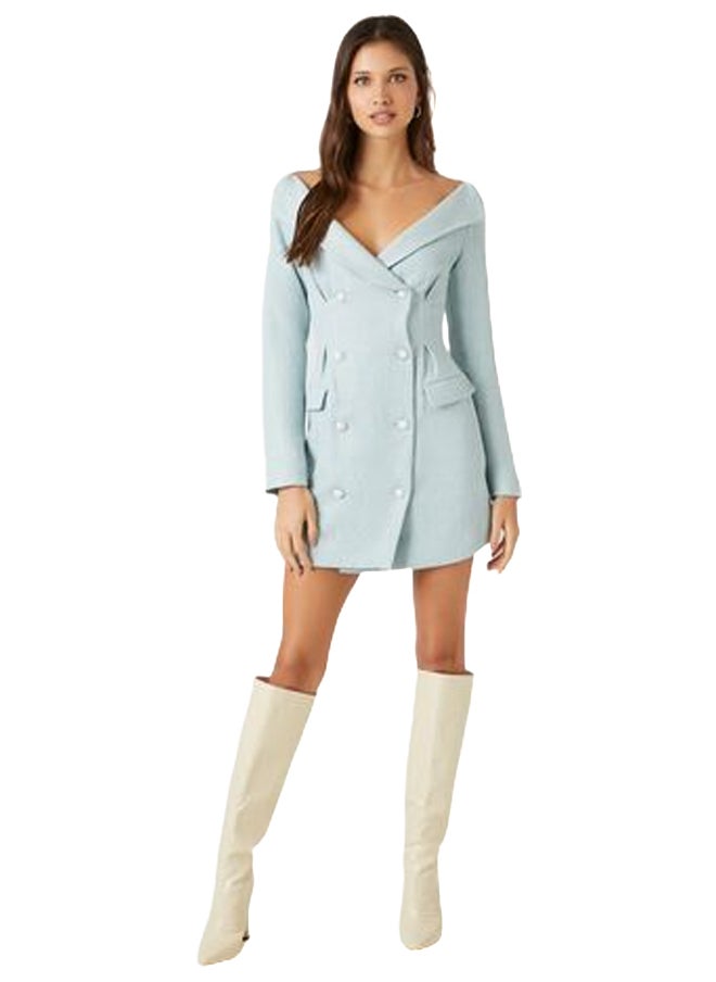 FOREVER 21 Tweed Double-Breasted Mini Dress  - Image 1
