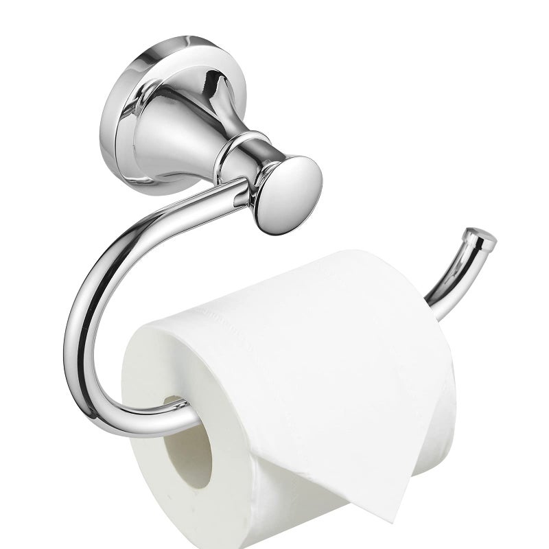 BESy Polished Chrome Toilet Tissue Paper Holder Polished Chrome Bathroom Accessories Toilet roll Paper Hanger  Wall Mounted  Rustproof