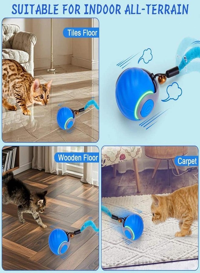 PAWS SAMRAT Interactive Cat Toy - Cat Toys for Indoor Cats Smart Silicone Rolling Ball with Tail, Bird Sound, Motion Activated, Kitten Puzzle Toys for Bored Indoor Adult Cats & Dogs - Image 5
