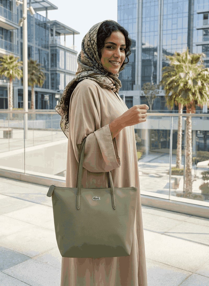 Lacoste Women's L12.12 Concept Fashion Versatile  Camera Bag Large Capacity Zipper Handbag Tote Bag Camera Bag Shoulder Bag Medium green 24cm * 24.5cm * 13cm - Image 2