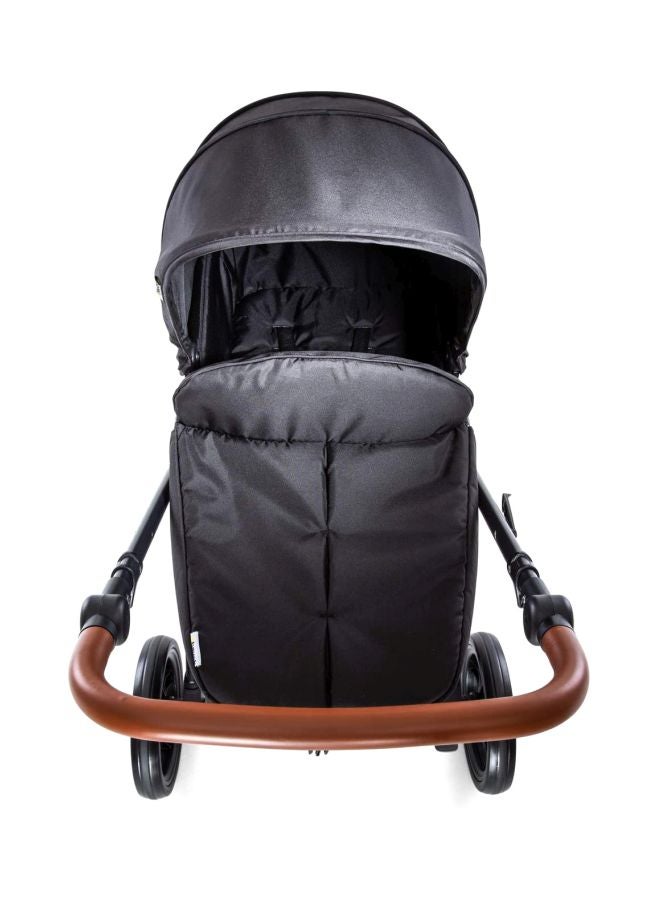 hauck Pushchair Travel System Pacific 3 Shop N Drive, 3 Wheeler, Pram Convertible To Reversible Seat, Infant Car Seat, Footmuff, Height Adjustable, Lightweight, Large Wheels, Black - Image 4