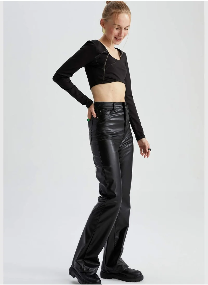 DeFacto Woman Wide Leg Woven Trousers