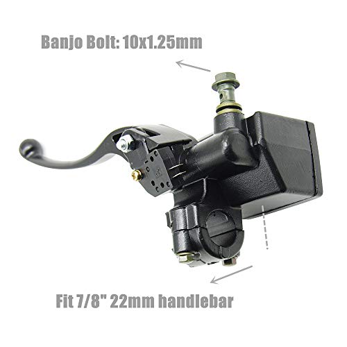 OLIFANT Front Brake Master Cylinder for Yamaha Warrior 350 Big Bear 250 350 400 Banshee Wolverine 350 Grizzly 350 400 450 660 550 600 700 Kodiak Timberwolf Brake Lever Handle (Black) - Image 3