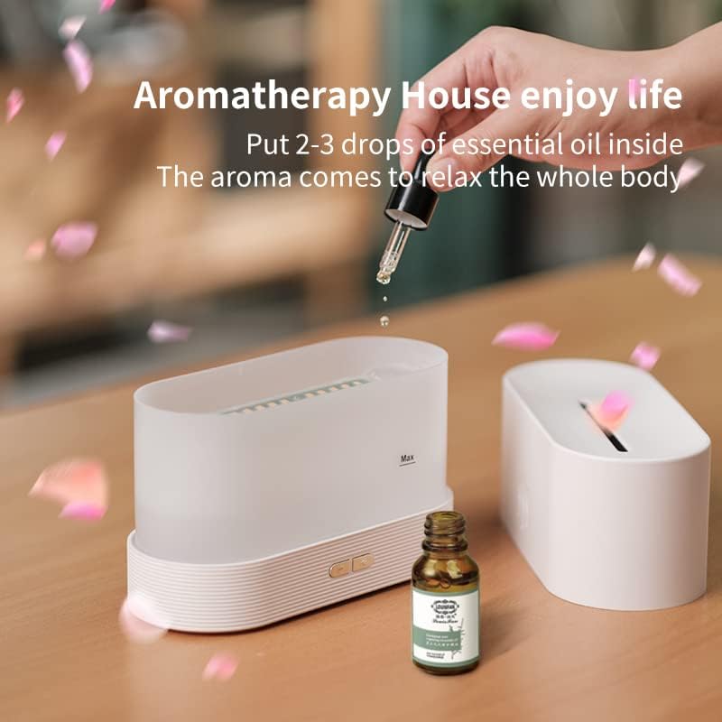 DOEASY Plastic Flame Diffuser HumidifierAuto Off 180Ml Essential Oil Diffuser2 Modes Brightness Aroma Humidifier with Fire Flame Effect for HomeOfficeSpaGym Multicolour - Image 5