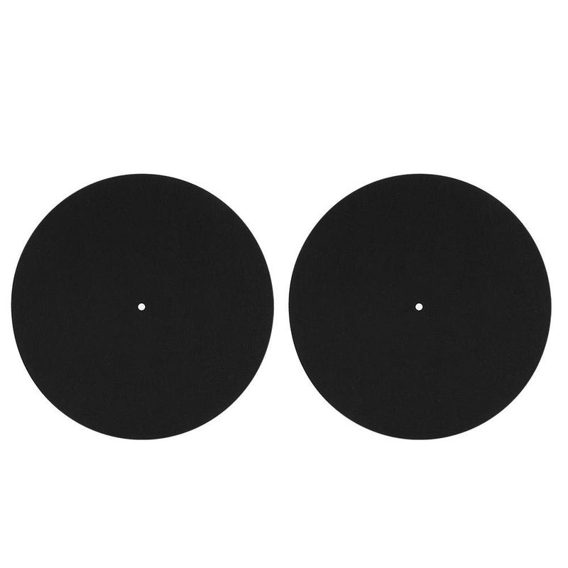 Ymiko DJ Equipment mat, 2 Pack Turntable Platter Mat Felt Anti-Static Slipmat for LP Record Players 3mm - Image 1