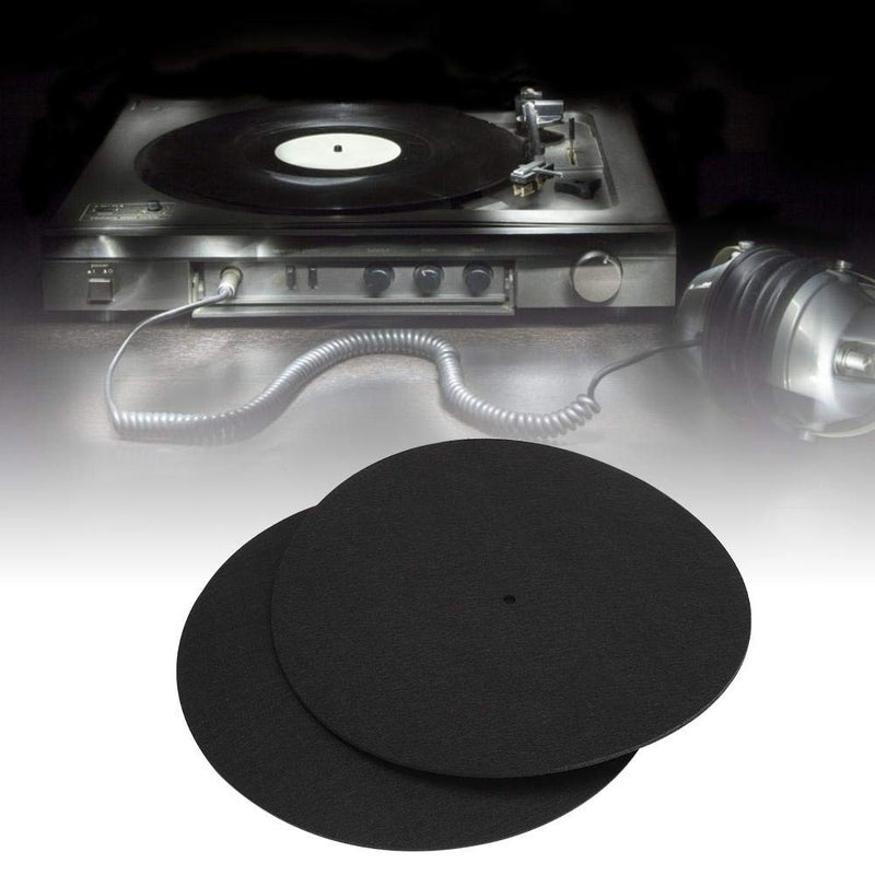 Ymiko DJ Equipment mat, 2 Pack Turntable Platter Mat Felt Anti-Static Slipmat for LP Record Players 3mm - Image 2