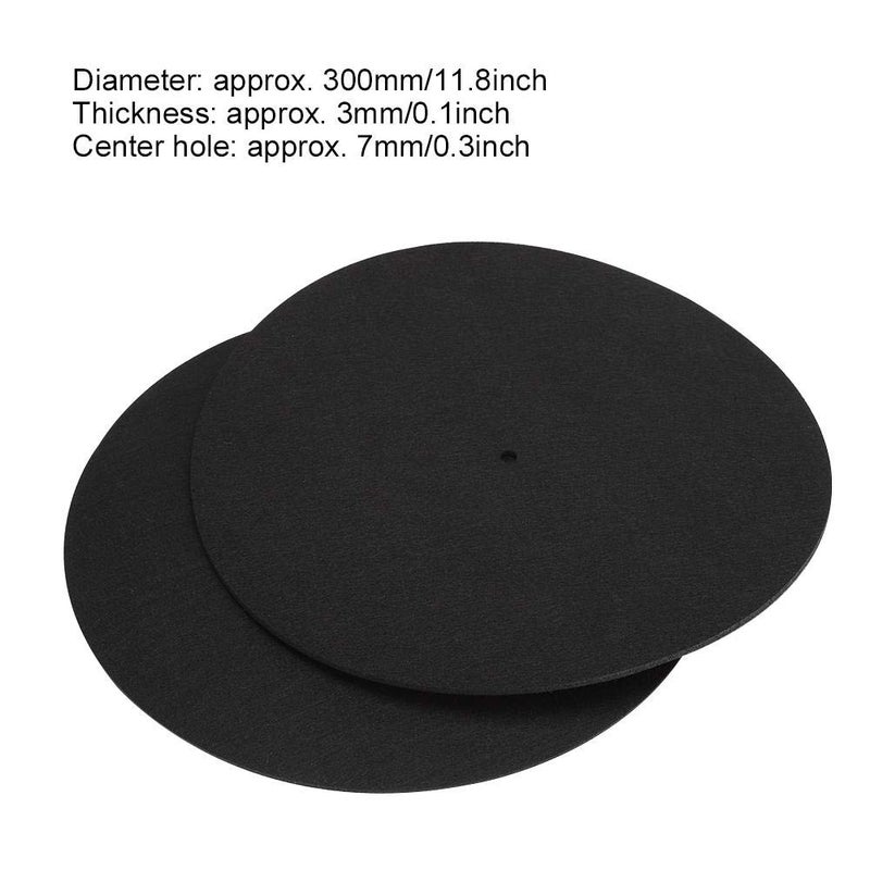 Ymiko DJ Equipment mat, 2 Pack Turntable Platter Mat Felt Anti-Static Slipmat for LP Record Players 3mm - Image 5