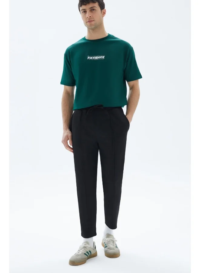 Wecre8 Black Plain Sweatpants