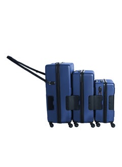 TACH Connectable 3 Pcs Luggage Set | 22, 24 & 28" Spinner Luggage with TSA Locks | Patented Built-In Connecting System Easily Links 6 Bags | Midnight Blue  - Image 2