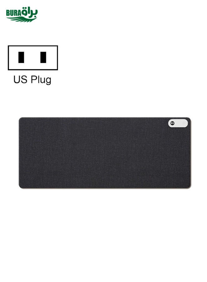 BURAQ 150W  80x33cm Heated Mouse Pad Digital Display Adjustable Hand Warmer Desk Pad 110V  US Plug Black - Image 1