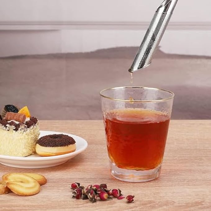 SWIUKPHE Tea Strainers For Fine Loose Tea Stainless Steel Tea Diffuser LongHandle Tea Filter Premium Tea Infuser Tea Strainer For Tea Rose Coffee Spices - Image 5