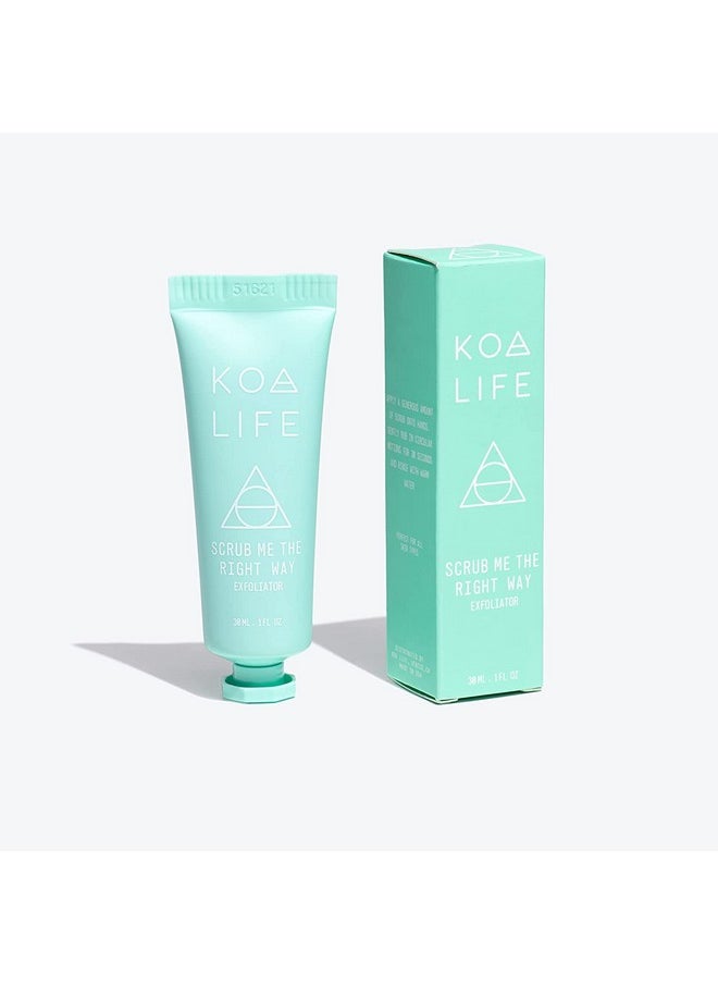 KOA LIFE Scrub Me The Right Way Exfoliating Face Scrub Eucalyptus Exfoliator Coconut Shell Exfoliating Scrub Sensitive Skin Vegan 15 Ml  - Image 4