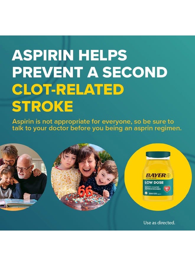 BAYER Aspirin 81mg Enteric Coated Tablets 300ct and 2 Count Travel Pack of Genuine Aspirin 325mg Coated Tablets - Image 5