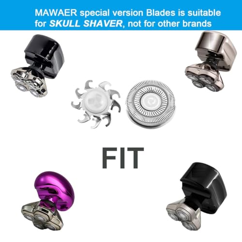MAWAER 4pcs Head Shaver Replacement Blades for Skull Shaver Pitbull 4 Head Series and 3 Head Series - Image 3