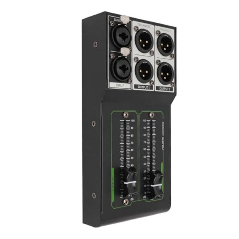 Passive Volume Controller, Metal Lossless 1 in 2 Out, Accurate Stereo Volume Controller for Studio and Home Sound System, Equipped with 4 Anti Skid Pads, Easy Volume Adjustments - Image 5