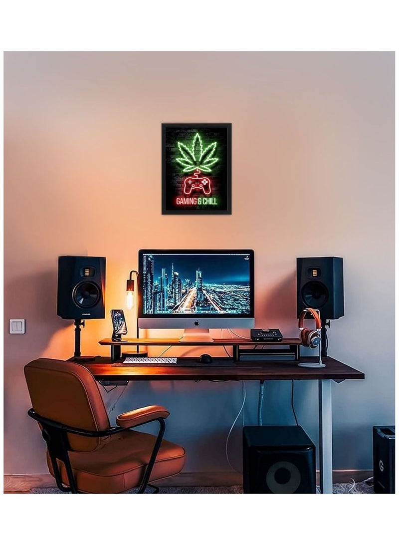 إم إي سي إطار ملصق حائط نيون للألعاب والبارد مقاس 21x30 سم - Image 3